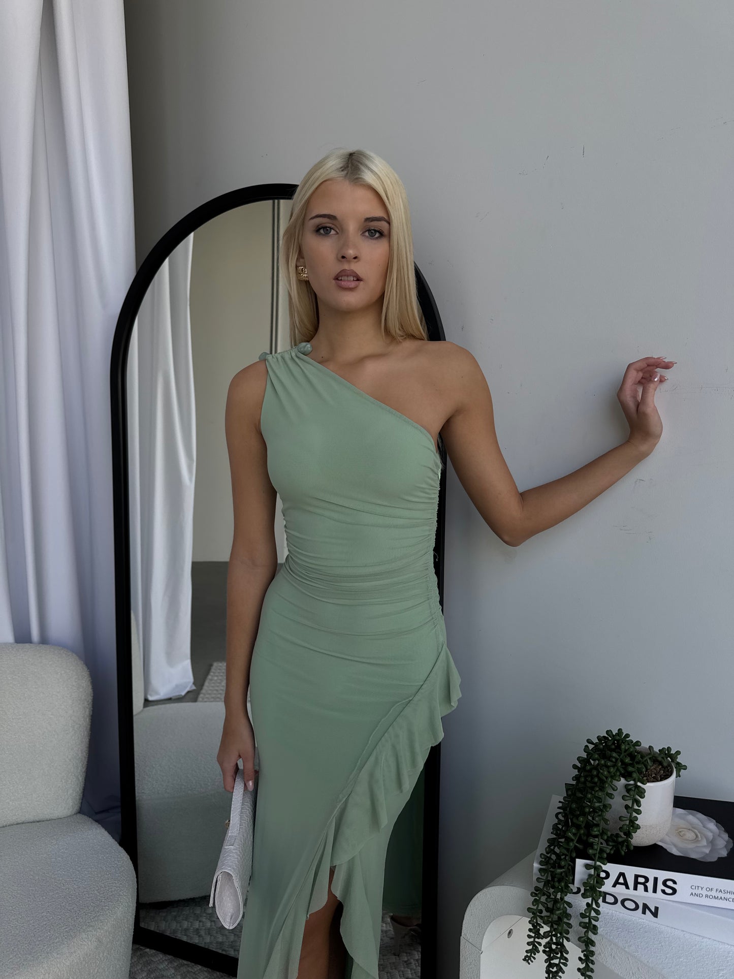 LORRAINE MAXI DRESS - SAGE