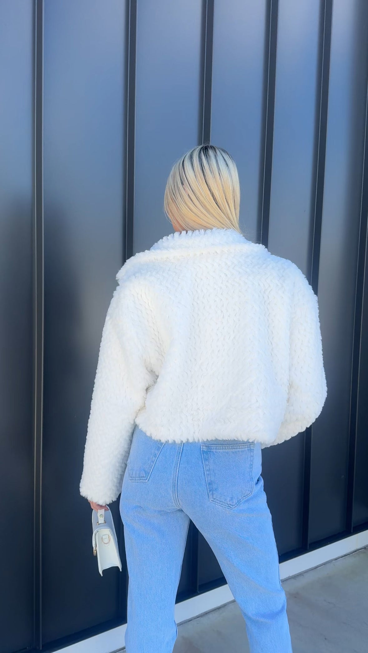 MARGOT FAUX FUR JACKET - WHITE