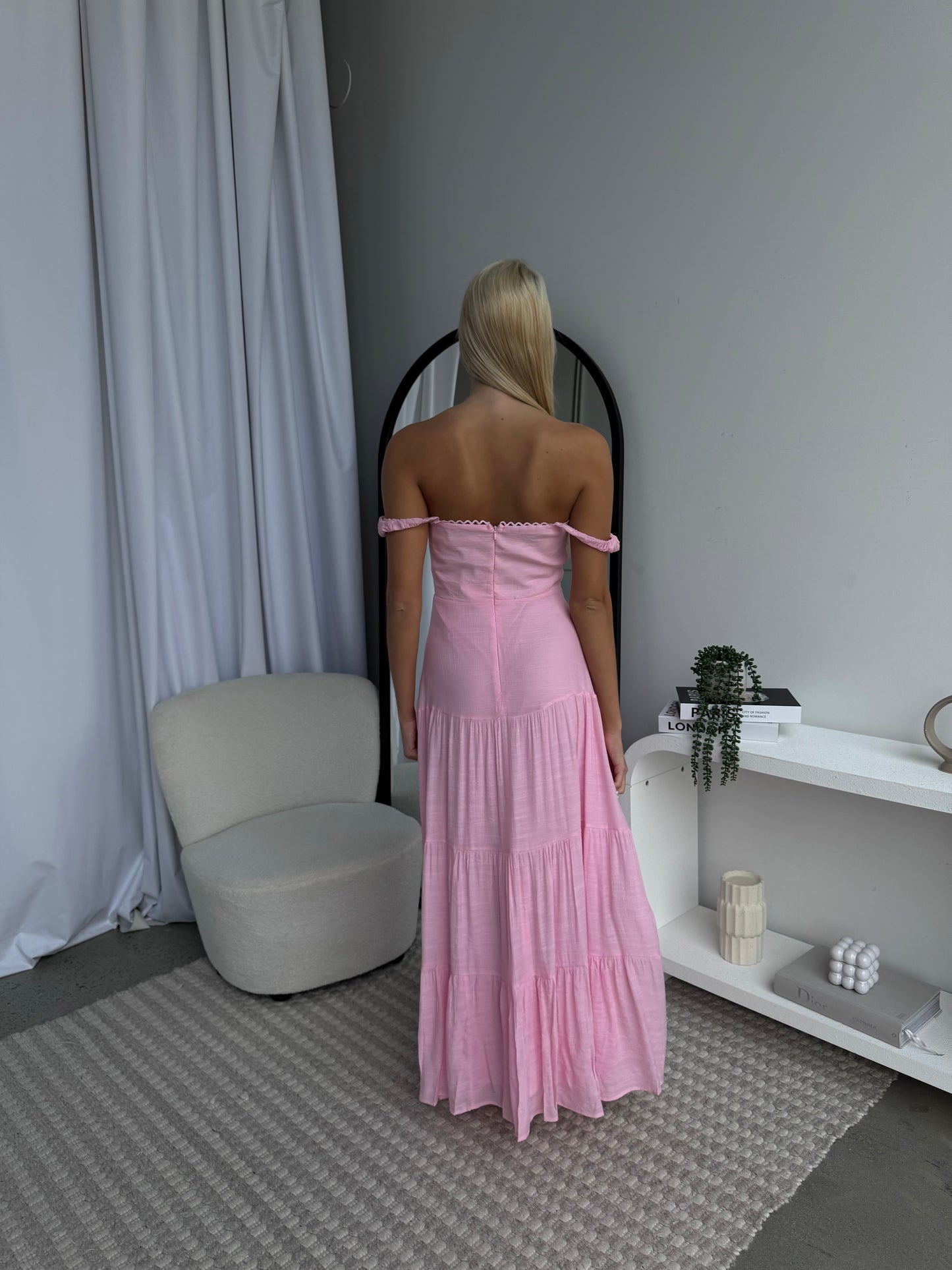 KYLA MAXI DRESS - BABY PINK