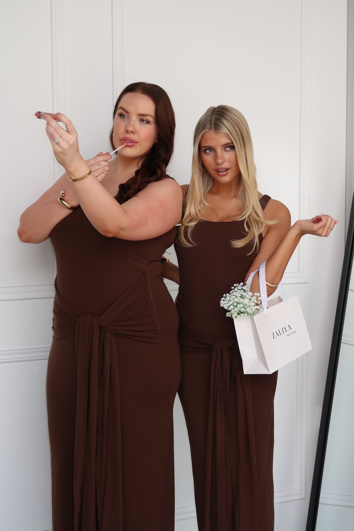 LEONI MAXI DRESS - CHOCOLATE