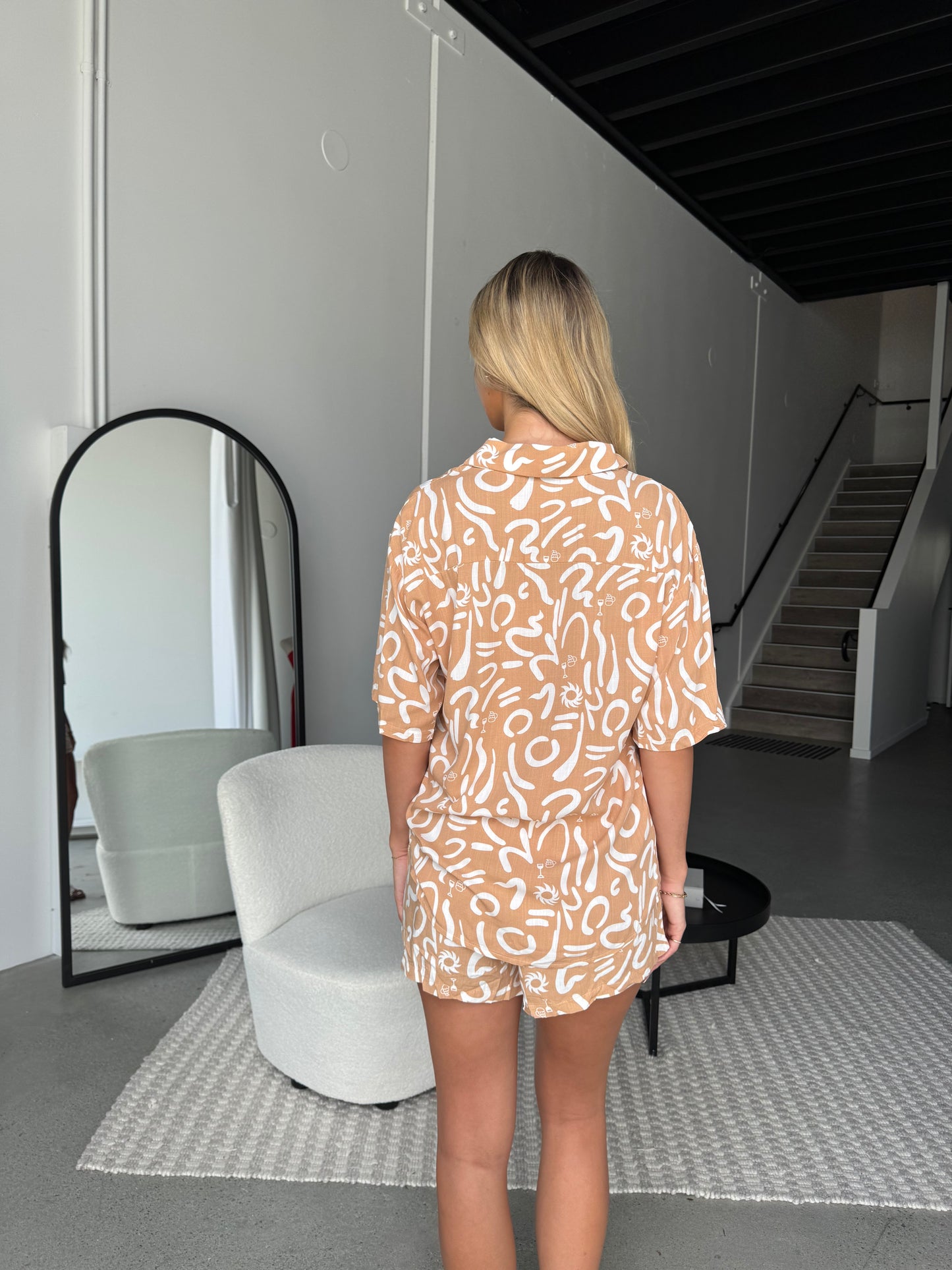 CHERI SET - BEIGE/WHITE