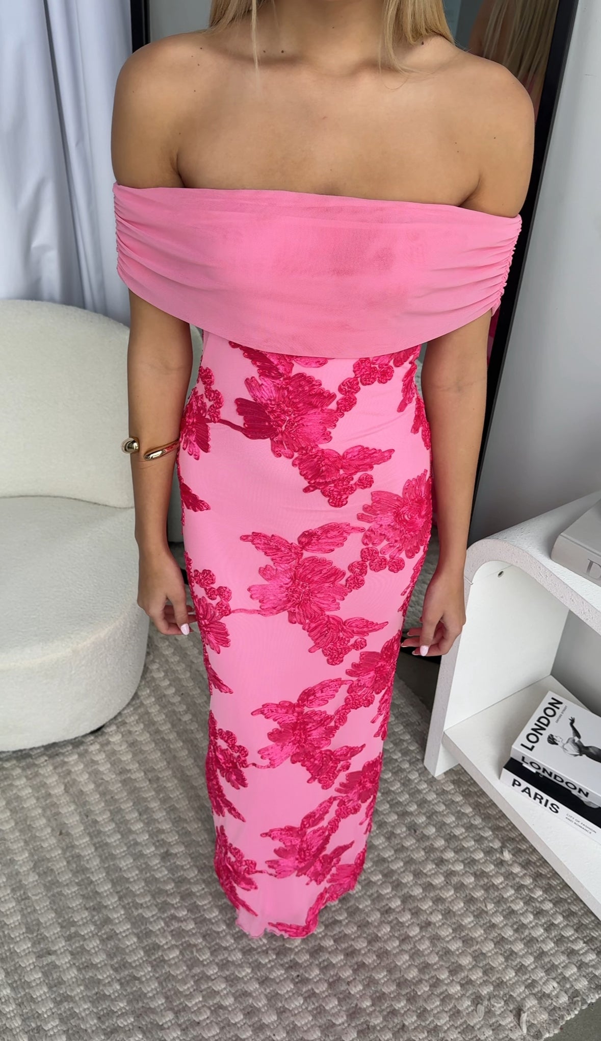 DIANA MAXI DRESS - FLORAL PINK