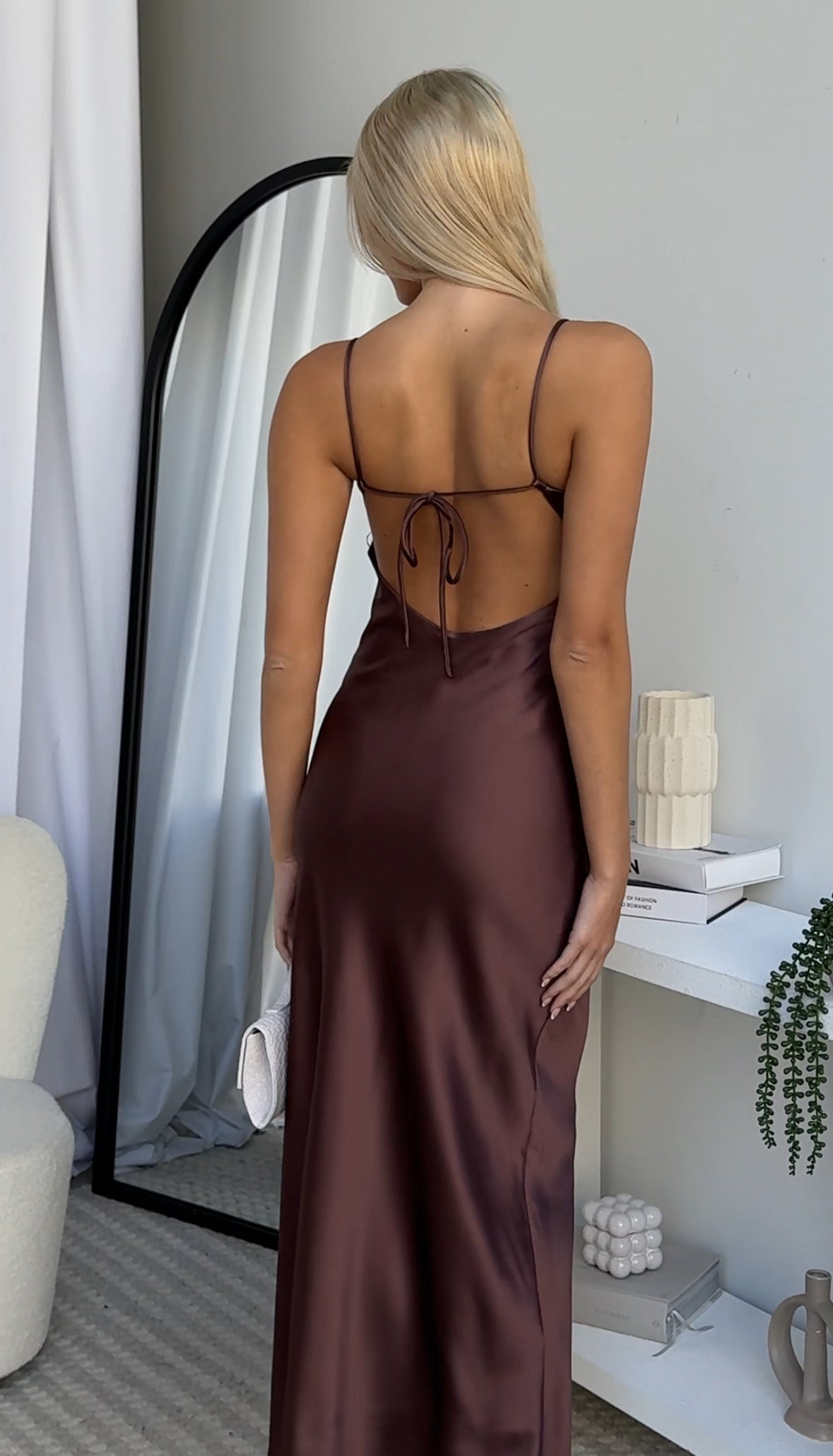 NINA MAXI DRESS - CHOCOLATE