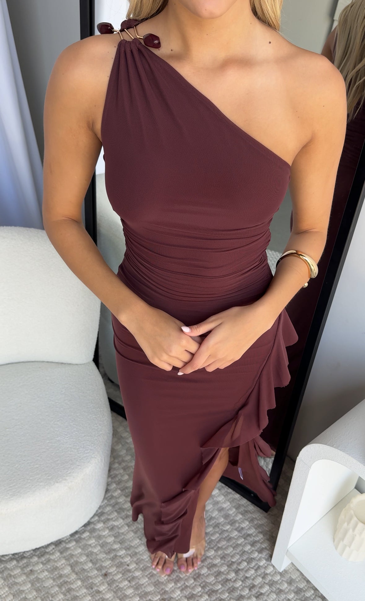 LORRAINE MAXI DRESS - CHOCOLATE
