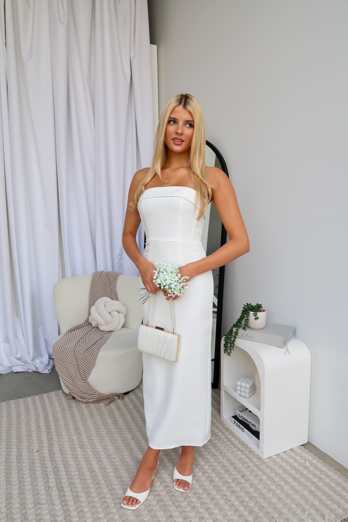 GEORGIA MAXI DRESS - WHITE