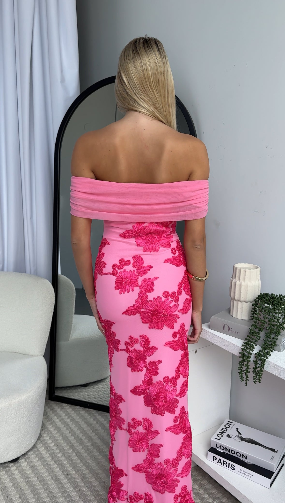 DIANA MAXI DRESS - FLORAL PINK