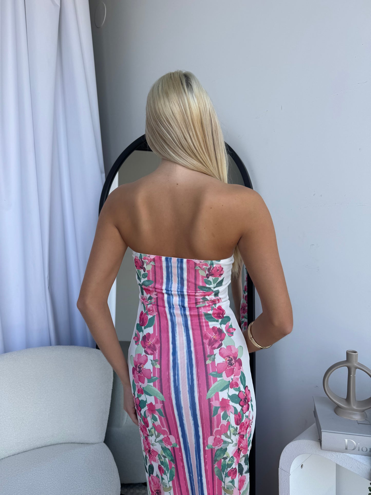 NALA MAXI DRESS - FLORAL PINK