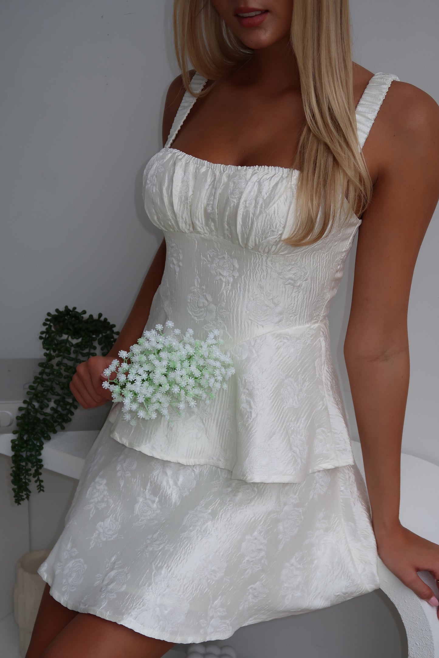 IMOGEN MINI DRESS - CREAM