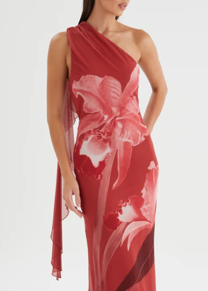 MARLA MAXI DRESS - RED FLORAL