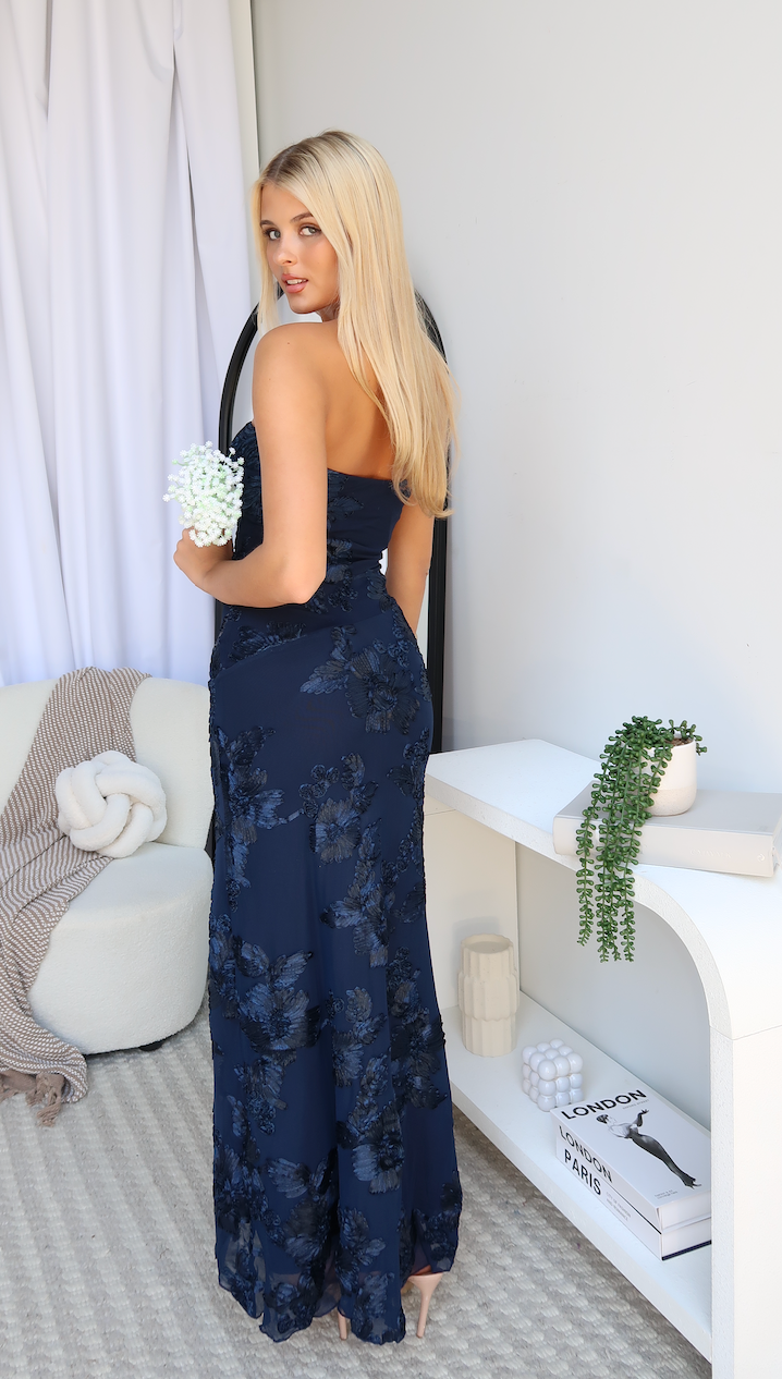 KASSAM MAXI DRESS - NAVY