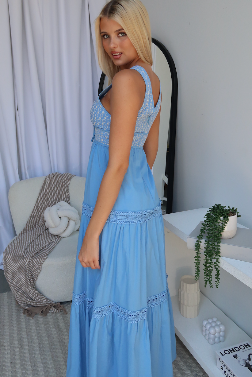 JOSLYN MAXI DRESS - BLUE