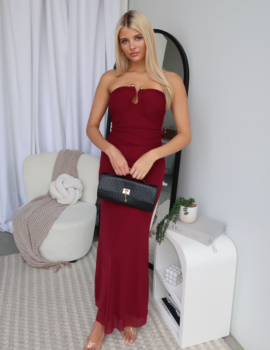 KIRRA MAXI DRESS - WINE