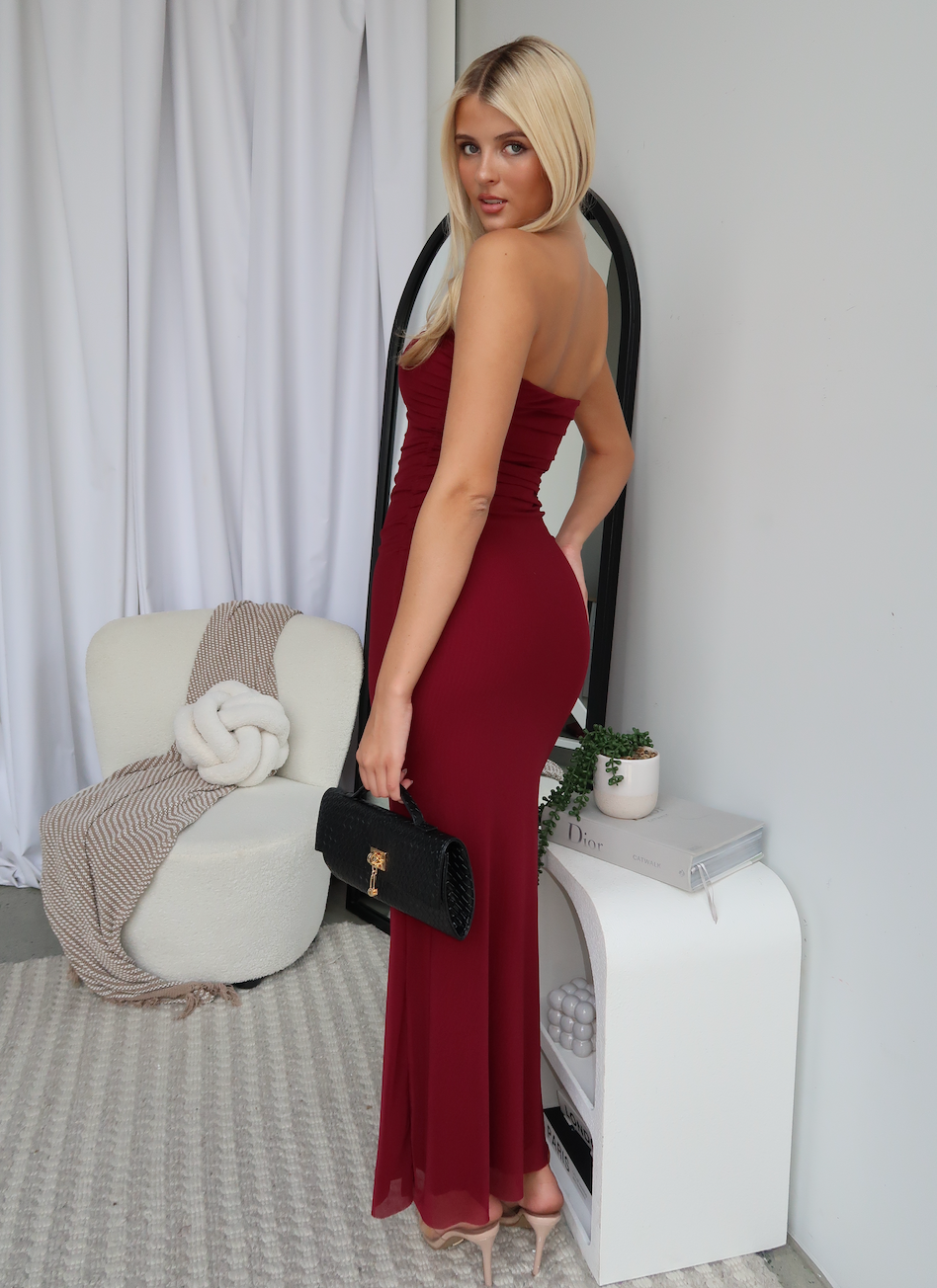 KIRRA MAXI DRESS - WINE