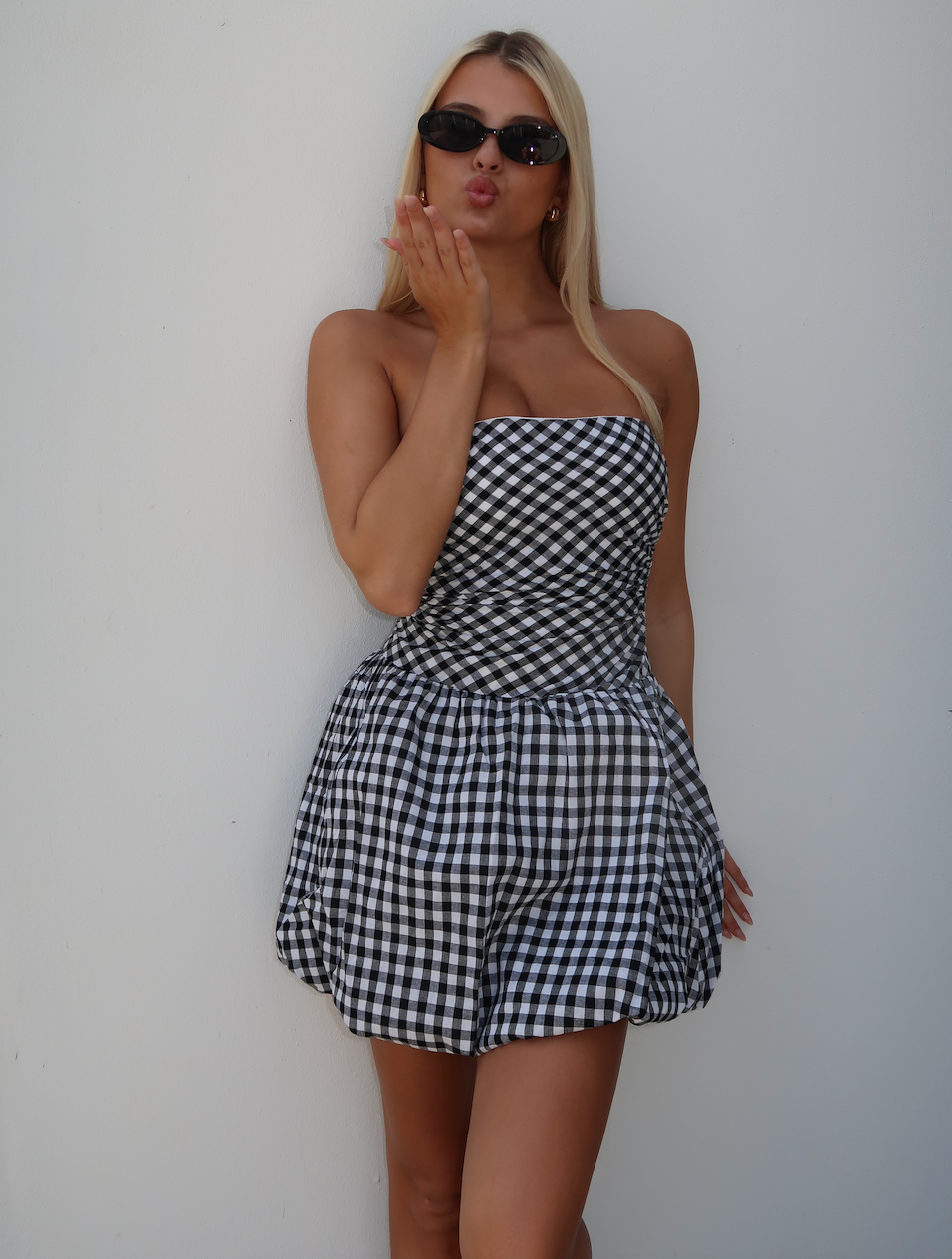 ANATARA MINI DRESS - GINGHAM PRINT