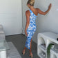 JAELYN DRESS - BLUE/WHITE