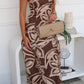 JULIET FLORAL MAXI DRESS - CHOCOLATE