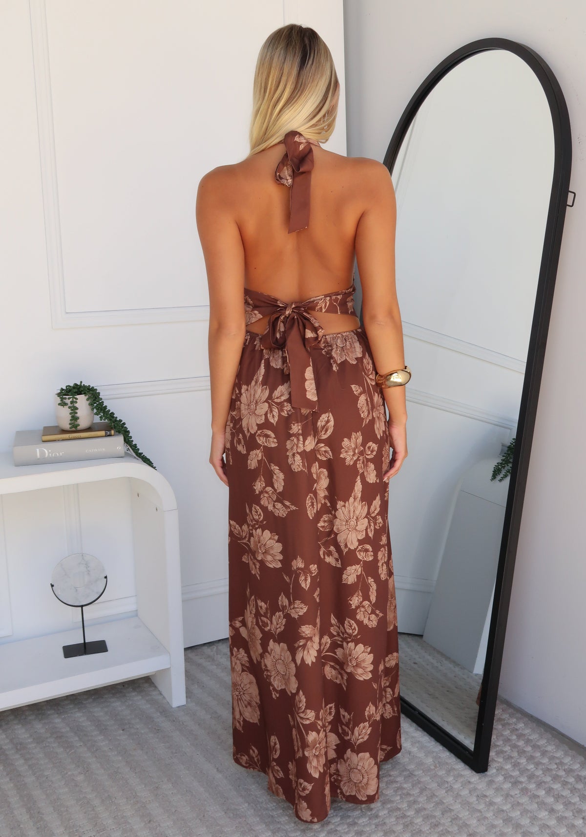 MARLEE MAXI DRESS - CHOCOLATE FLORAL