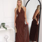 HAPER MAXI DRESS - CHOCOLATE