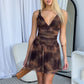 JAYDEN MINI DRESS - BROWN MULTI