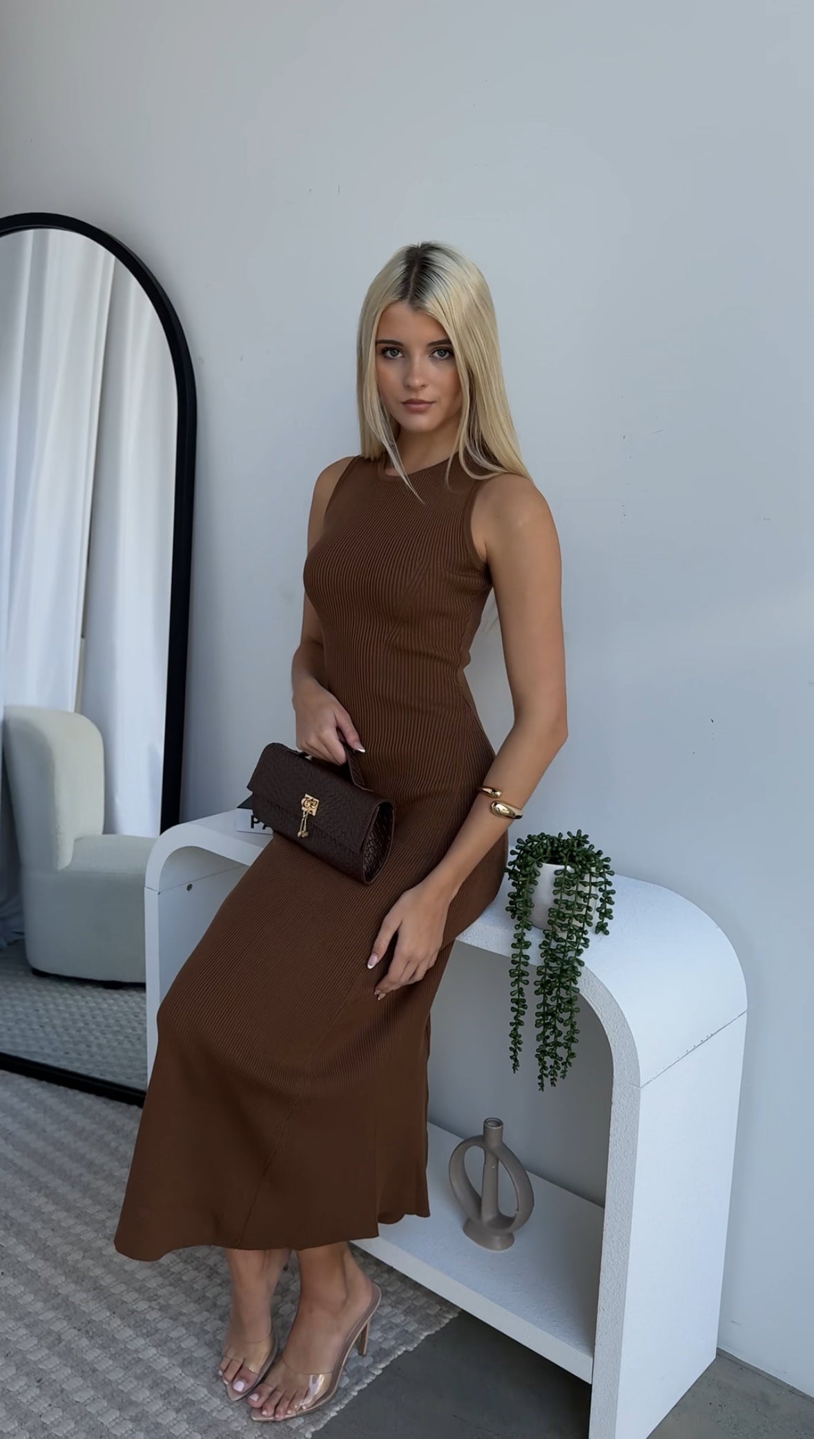 BAYDEN KNIT MAXI - CHOCOLATE