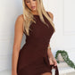 HARPER MINI DRESS - CHOCOLATE
