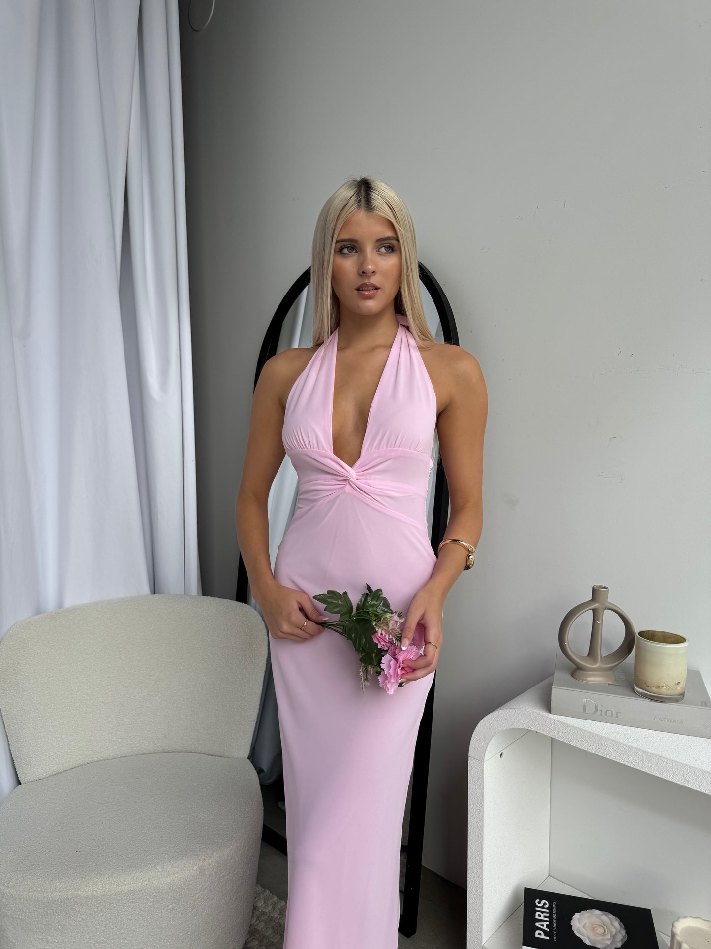 EVA HALTER MAXI -BABY PINK