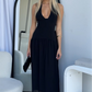 AMBER MIDI DRESS - BLACK