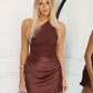 ALLERA MINI DRESS - CHOCOLATE