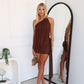 SIENNA MINI DRESS - CHOCOLATE