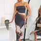 AMARA MAXI DRESS - CHOCOLATE MULTI