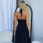 AMBER MIDI DRESS - BLACK