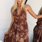 MARLEE MAXI DRESS - CHOCOLATE FLORAL