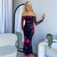 CAMIL MAXI DRESS - WINE FLORAL