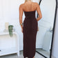 HOPE STRAPLESS MAXI DRESS - CHOCOLATE