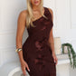 MATILDA MAXI DRESS - CHOCOLATE