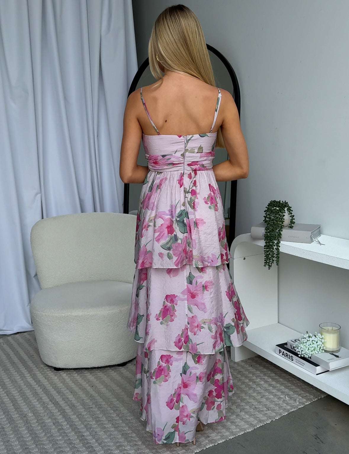 MERCY RUFFLE MAXI DRESS - FLORAL
