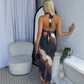 HUDSON MAXI DRESS - BROWN MULTI