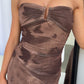 NAKARI MAXI DRESS - BROWN MULTI