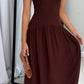 AMBER MIDI DRESS - CHOCOLATE