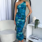 JAELYN DRESS - TEAL FLORAL PRINT