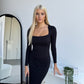 THOMAS MIDI DRESS - BLACK