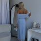 STELLA OFF SHOULDER MAXI - BABY BLUE