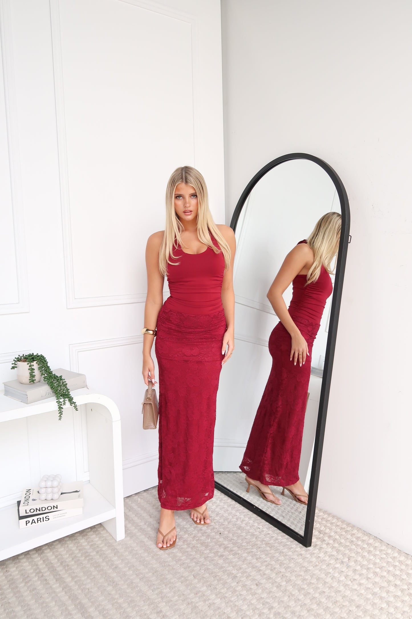 KLARA MAXI DRESS - WINE
