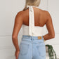ARIANA HALTER BODYSUIT - WHITE