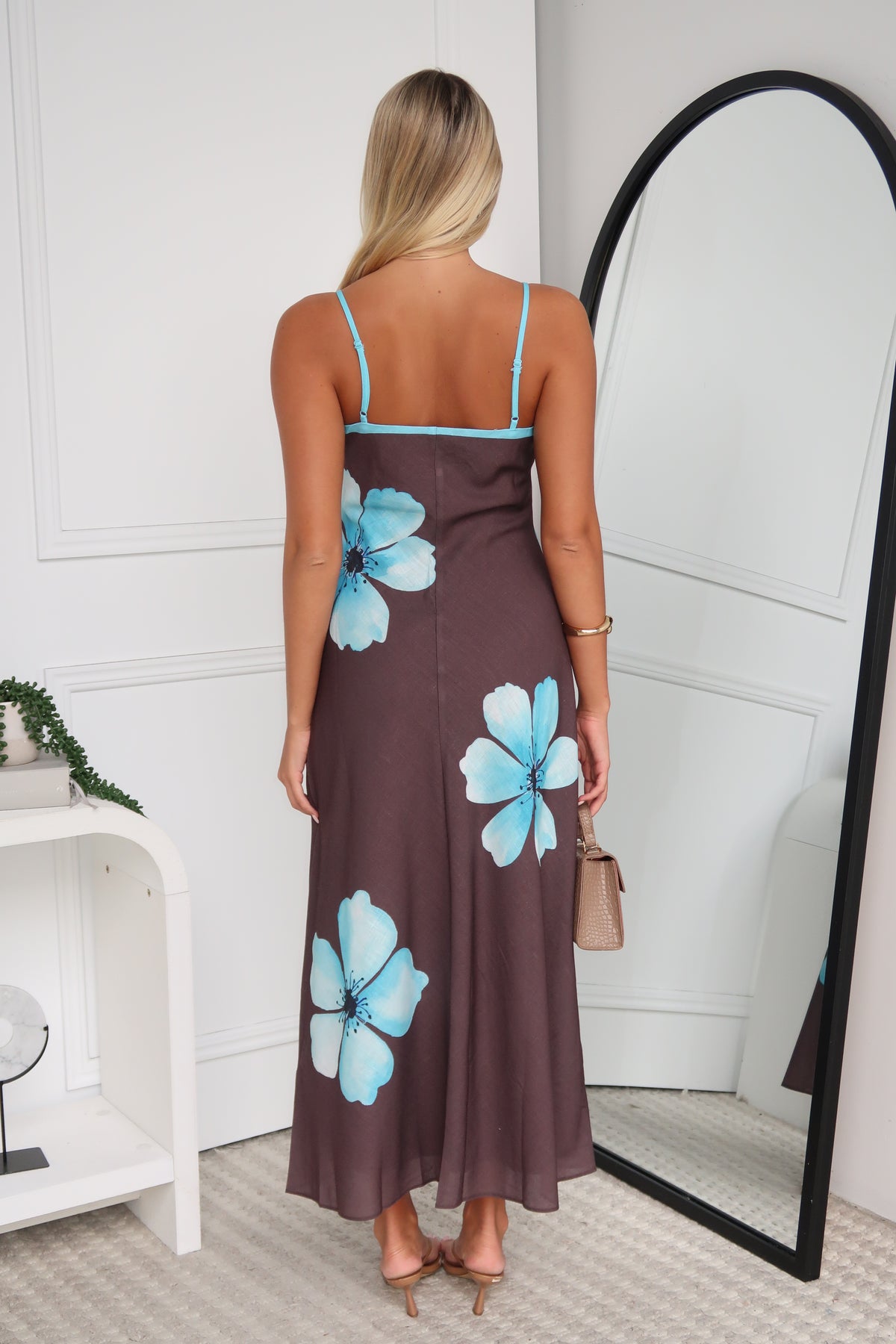 PALOMA MAXI DRESS - CHOCOLATE FLORAL