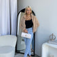 HALLIE TEDDY FUR JACKET - BEIGE
