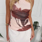 CARLA TOP - CHOCOLATE PRINT