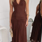 HAPER MAXI DRESS - CHOCOLATE