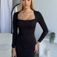 THOMAS MIDI DRESS - BLACK