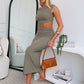 COCO OFF SHOULDER MAXI DRESS - SAGE